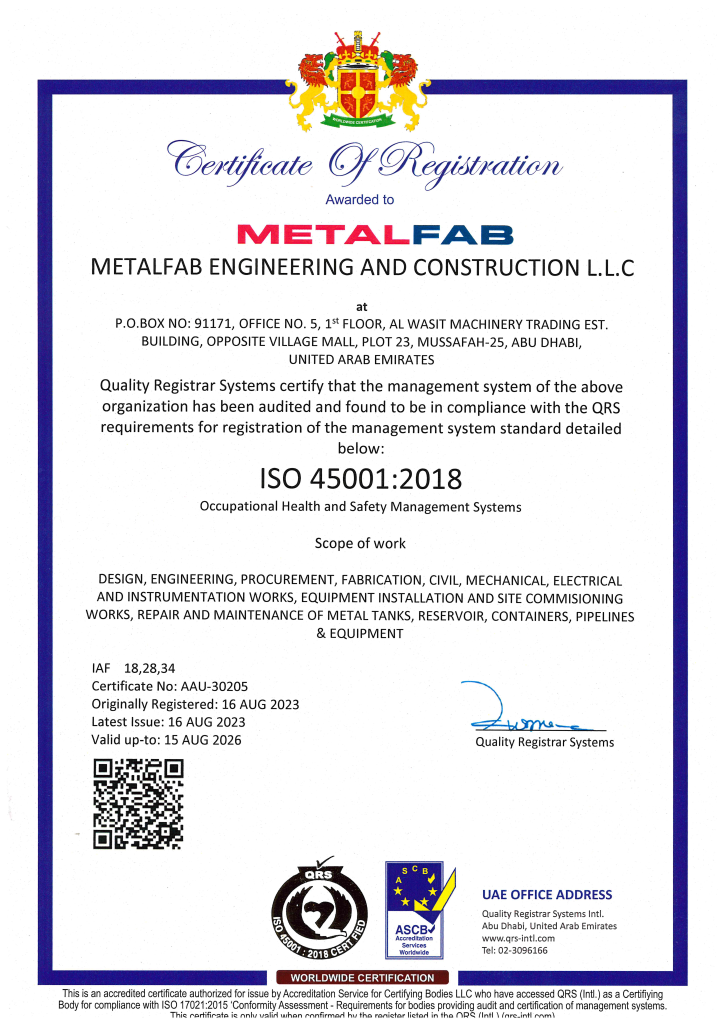 MFEC ISO 45001-2018